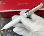 Best Replica Cartier Roadster Silver White Ballpoint Pen For Sale